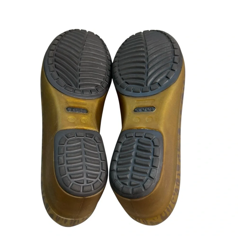 Crocs Carlisa Animal Print Wedge Size Women’s 8 Shoe